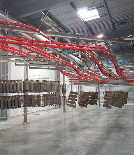 Convoyeur aérien Ligne de Thermolaquage PF380 pièces 200 kg – Meurthe et Moselle (54)