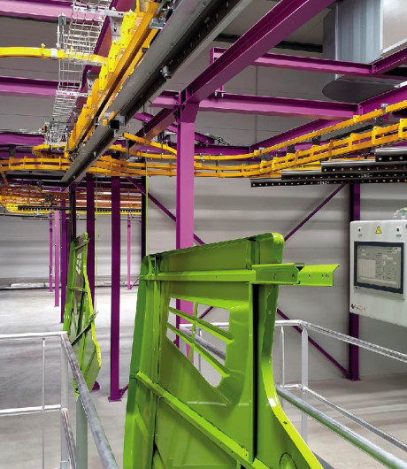 Convoyeur aérien pour ligne de peinture </br> Ligne de thermolaquage / Ligne de traitement de surfac